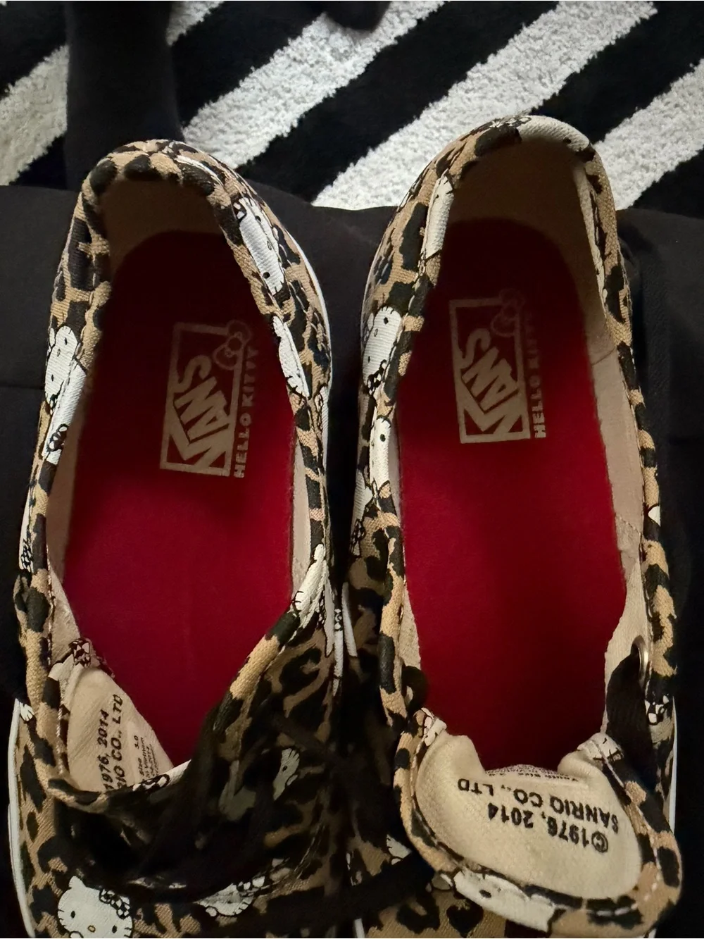 Vans Kids Leopard Hello Kitty Lace-Up Sneakers - Brown/Black/White